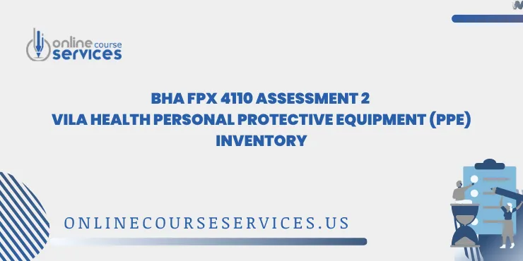 BHA FPX 4110 Assessment 2 Vila Health Personal Protective Equipment (PPE) Inventory